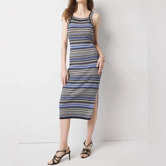 White House Black Market Dresses & Skirts - NWT WHBM Striped Halter Midi Dress